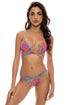 Luli Fama Wild Waters Strappy Ruched Back Bottom